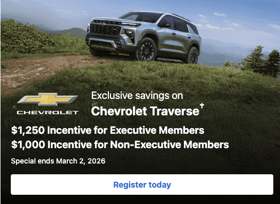 Chevrolet Costco member incentive