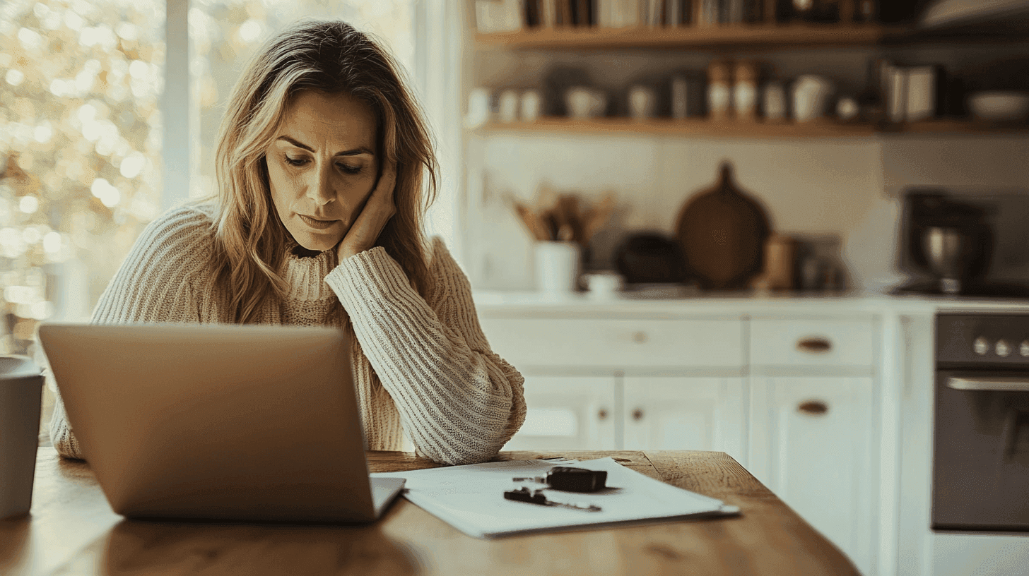 Woman considering vehicle trade-offs